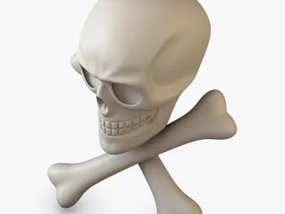 Pirate Skull Bones M 1 3D model