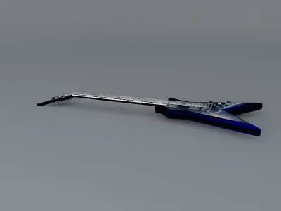 Lightning bolt guitar Free 3D model