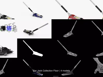 Car Jack Collection Floor 3D Model Pack