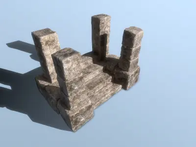Stone Asset  Low-poly 3D model