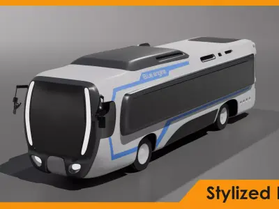 Stylized Bus 3D model