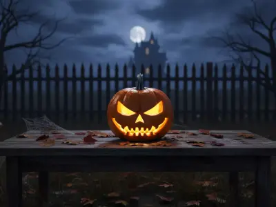 Carved Pumpkin Lantern  Halloween Jack-o Lantern  3D Model Low-poly 3D model