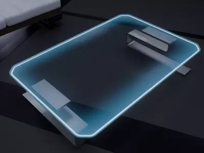 Neon Minimalist Table Free low-poly 3D model