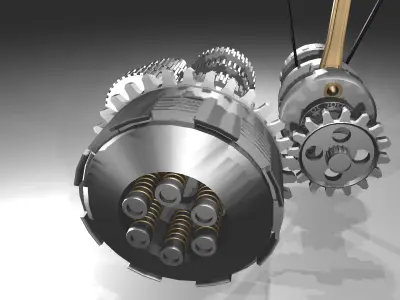 motorcycle engine cutaway model 3D  3D model