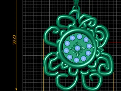 GOLD 3D PENDANT  3D print model