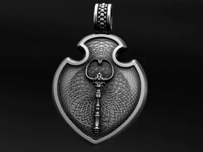 Pendants Jewelry Meridian Key -   3D print model