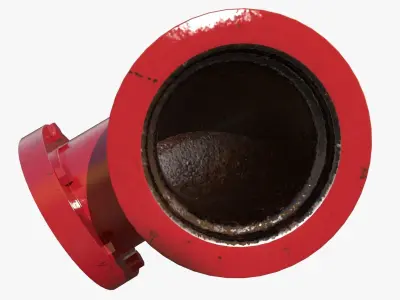 Corner Red Pipe 3D model