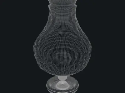 Antique Vase with Voronoi pattern 3D model