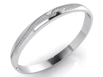 Diamond Bangle Bracelet 3722 3D print model