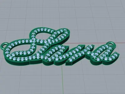 Sara name pendant 3D print model