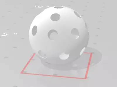 Floorball Ball Low-poly 3D model