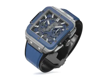 Hublot  Square Bang Unico Titanium Blue Ceramic 42mm Watch 3D model