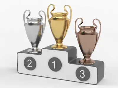 Cups Trophy 3D model 29