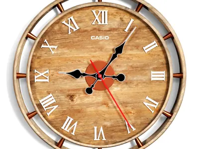 HOME WOOD CLOCK 3D model