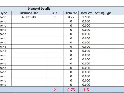 Diamond Earrings  3D print model