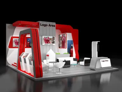 Booth Exhibition Stand a177 3D model