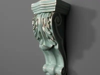 Corbel decorative on wall 3D print model