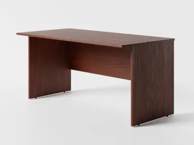 Wood Desk Unit 3D model