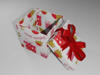 Gift Box - Caixa de Presente Low-poly 3D model