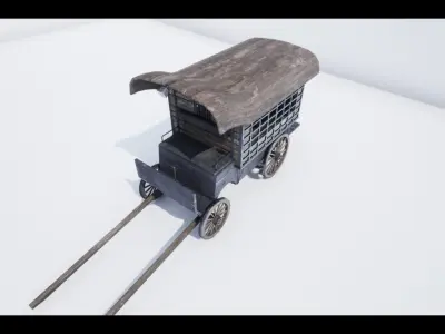 The Carriage 3 Low-poly 3D model