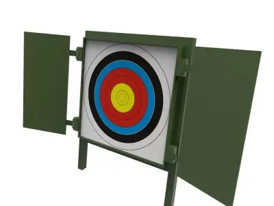 Archery Target Low-poly 3D model