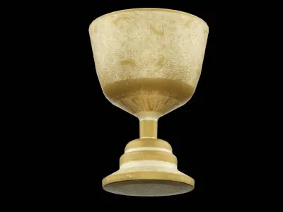 Golden Chalice Low-poly 3D model