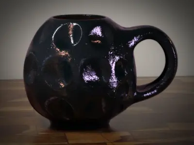 Ceramic Mug Low-poly 3D model