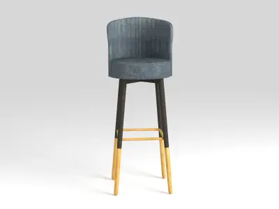 High Stool Chair Free low-poly 3D model