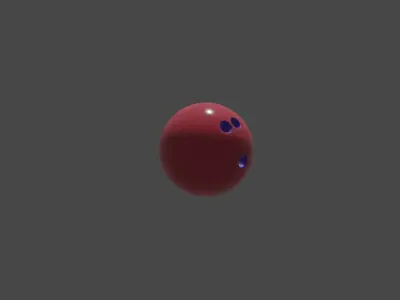 Simple Bowling Ball 3D model