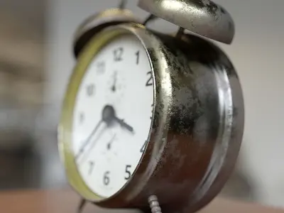 Old Alarm Clock Low-poly 3D model