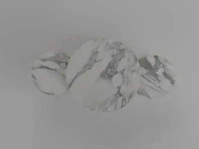 Luxury Sofa Table Marble 3D model