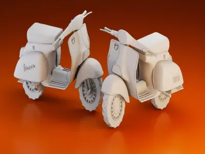 moto cartoon low 3D model