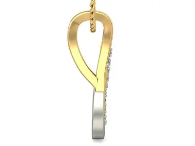 Solitaire Women Pendant 3dm STL OBJ FBX Renders Details 3D print model 55