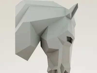 Horse head 3D model purchase