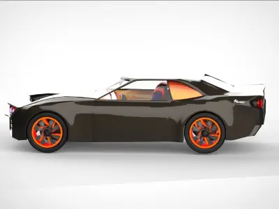 Dodge Challenger RT 840 Low-poly 3D model