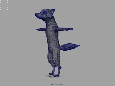 Wild Fox  Low-poly 3D model