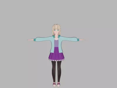 anime  model Cartoon characters 3D model