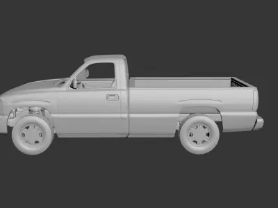 GMC Sierra Regular Cab 2003  3D print model