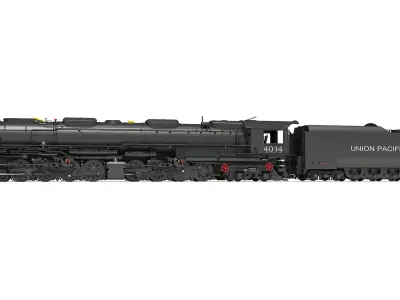 Steam Locomotive Big Boy Train 3D model