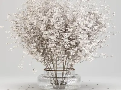 Bouquets collection vase with dried grasses in it