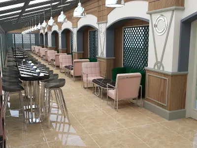patisserie cafe 3D model
