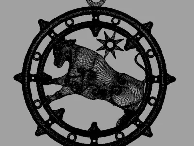 Taurus horoscope for zodiac sign 3D model