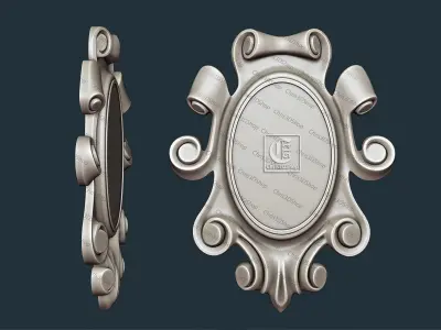 Decorative Plaque 2 - 3D STL Files for CNC  3D model