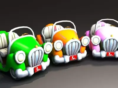 Toon Car Low-poly 3D model buy