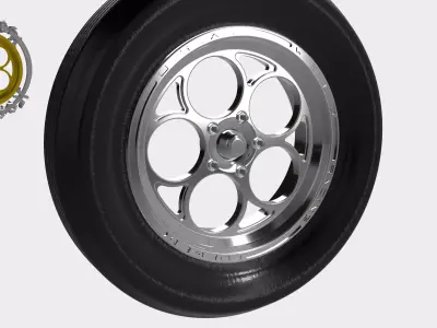 Drag Wheel COMBO Front Weld Magnum 2 17inch 5 stud 3D print model
