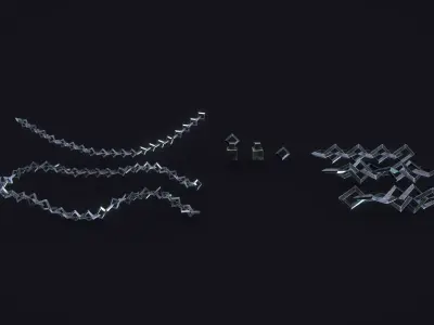 Stylized PBR Chains Pack Low-poly 3D model