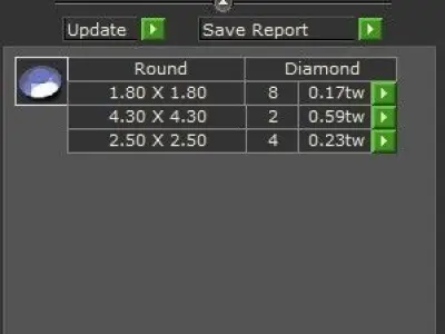Diamond Split Shank Ring Earring Set 2420 3D print model