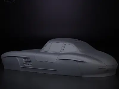 Mercedes 300SL simplified decorative model 3D print model