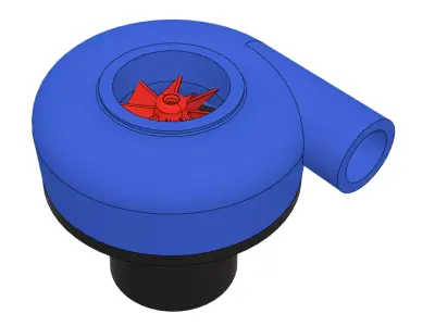 Small Turbocharger  3D print model