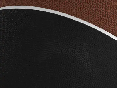 Basketball ball euro brown-black Low-poly 3D model